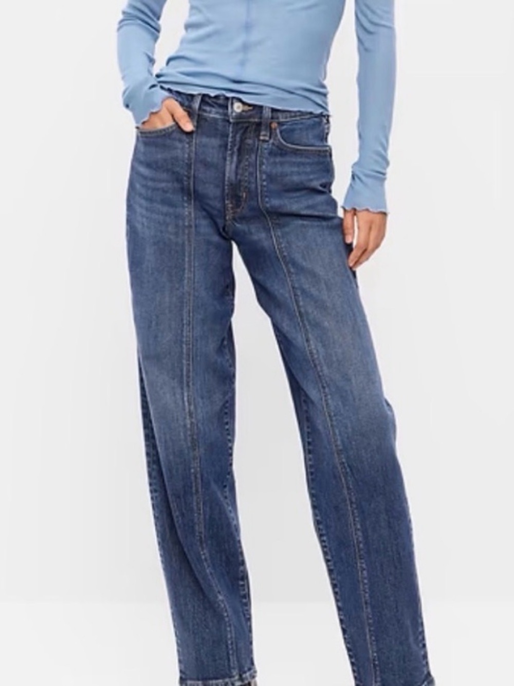 OLD NAVY Lined Denim Wide Leg Jeans